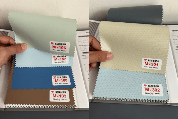 r&egrave;m cuốn trơn cản nắng c&oacute; họa tiết