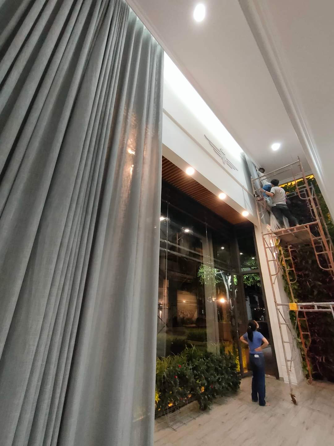 R&egrave;m vải th&ocirc;ng tầng