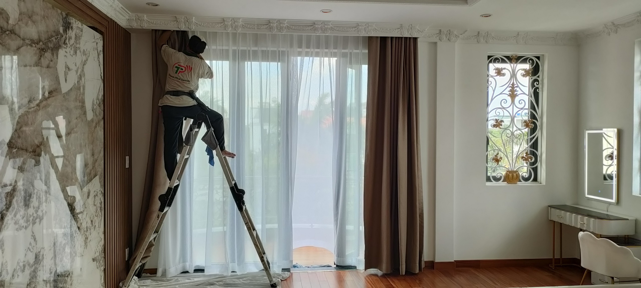R&egrave;m vải 2 lớp cao cấp | M&agrave;n cửa Thuận Ph&aacute;t | Hotline 0934160529