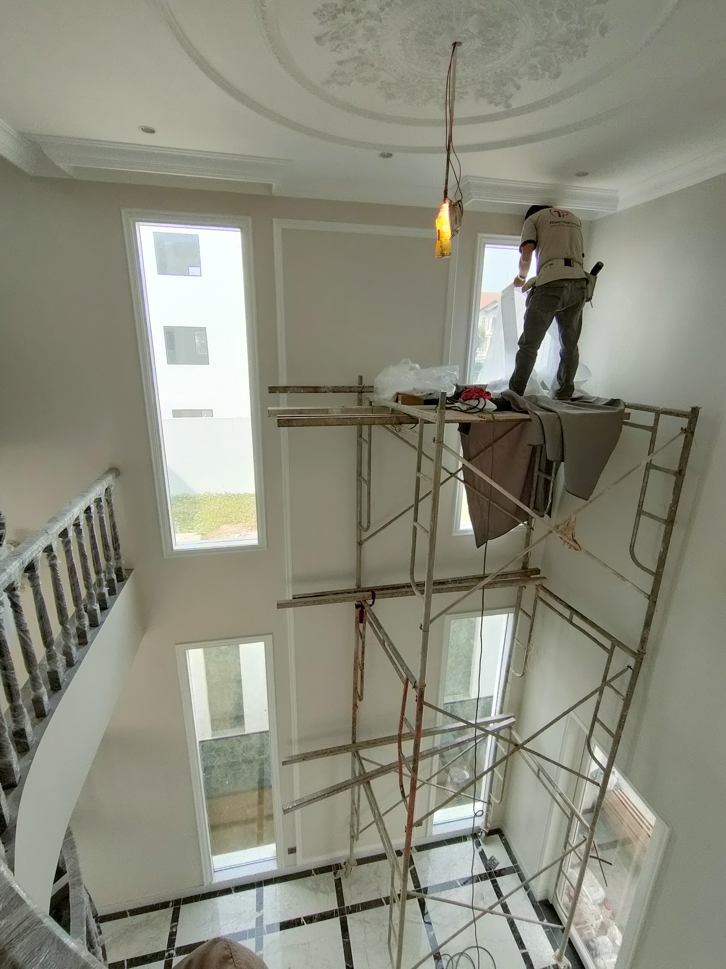 Thi công rèm thông tầng Quận 2 rèm vải thông tầng