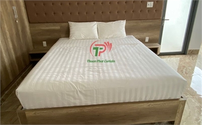 Bộ chăn ga gối cotton sọc 3F TPC-02